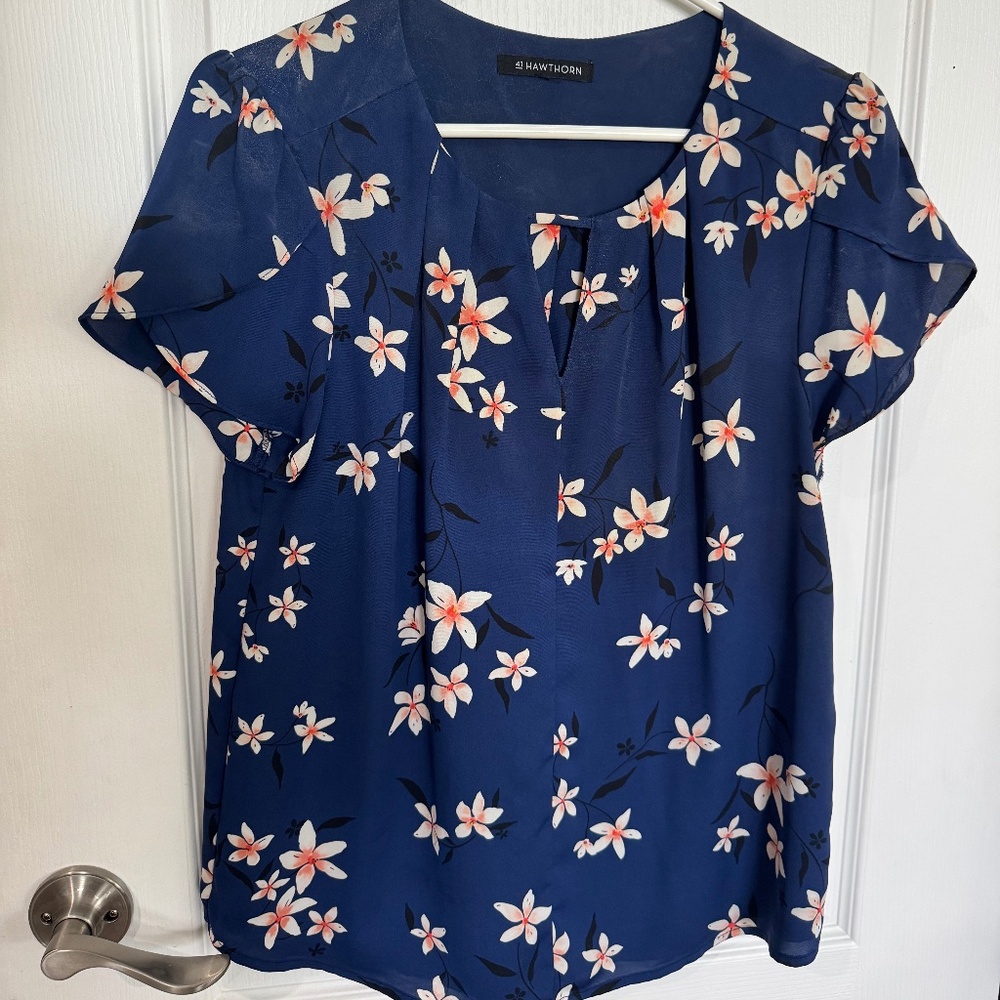 41 Hawthorn Flower Flowy Top! Size M - Picture 2 of 6